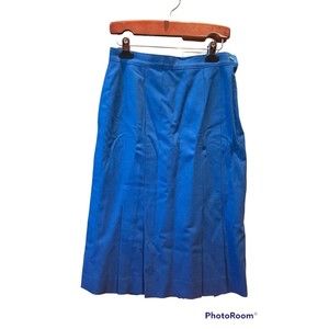 Vintage Pendleton Skirt Wool‎ Pleated Women’s Size 6* Blue Academia
